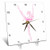 3D Rose Pink Silhouette of a Dancer Desk Clock 6" x 6"