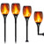 FAISHILAN Solar Flame Flickering Torch, Waterproof Dancing Flame Solar Lights Outdoor, 96 LEDs Solar Tiki Torches, Dusk to Dawn Solar Torch Light, 4 Pack
