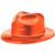 amscan Orange Plastic Fedoras, Party Accessory, 24 Ct.