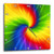 3dRose DPP_123363_2 Rainbow Tie Dye Colorful Art Wall Clock, 13 by 13-Inch