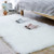 Carvapet Shaggy Soft Faux Sheepskin Fur Area Rugs Floor Mat Luxury Bedside Carpet for Bedroom Living Room, 3ft x 5ft,White