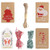 Christmas Tags,Xmas Gift Wrap Tags,100 Pcs Kraft Paper Tags with Red String Green String Natural Jute String