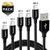 Android Rapid Charger Cable Black - Sagmoc Update Premium Micro USB Cable Nylon Braided Charging Cord[4+1 Pack] 10FT 2x6FT 3FT 2FT for Samsung, Nexus, LG, HTC, Nokia, Sony, Moto, HP, BlackBerry