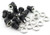 TOTOT 12 Pack 3.5mm x 1.3mm 2 Pin Female DC Power Jack Panel Mount Screw Nut Kit DC Socket Electrical Plug