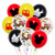 40 Pack Mouse Balloons, 12 Inch Latex Balloons Red Black Yellow Color Confetti Balloons Kit for Baby Bbay Party Baby Shower Mouse Theme Party Supplies