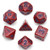 cusdie Red Spotted Dice Sets Polyhedral DND Arcylic Dice for Dungeons and Dragons Tabletop MTG RGP Role-Playing Game