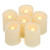 Battery-Operated Flameless LED Votive Candles - 6 Pack Battery Powered Electric Electronic Candles Realistic Flickering Plastic Resin Fake Votive Set 1.5"x2" Long Lasting Batteries Included