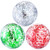 Hsei 3 Pieces Inflatable Beach Ball Glitter Beach Ball Floatable Confetti Ball for Summer Beach, Pool and Party Favor (Red, Green, Silver, 24 Inch)