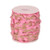 Tenn Well Burlap Leaf Ribbon, 66 Feet 5mm Natural Jute Twine with Artificial Leaves for Crafts Wedding Gardening Party Home Decor (Pink)