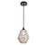 FERWVEW Black Glass Pendant Light, Hanging Ceiling Pendant Lights with Diamond Shaped Glass Shade, Industrial Pendant Light Fixture for Kitchen Island Dining Room Bedroom