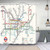 NYMB Map Decor, City Subway of London Rail Transit Polyester Fabric Waterproof Map Bath Curtain, 69X70in, Shower Curtain Hooks Included