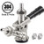 Keg Coupler, Beer Keg Coupler, D Sankey, Sankey D, Sankey D Coupler Stainless Probe & Body, Keg Couplers With Black Handle & Hose Clamp