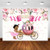 Aperturee Little Princess Photo Backdrop 7x5ft Carriage Baby Shower Pink Floral Cute Girl Photography Background Little Princess is on Her Way Photo Booth Studio Banner Cake Table Supplies