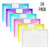 Bekith 24 Pack Poly Envelopes Document Folders with Label Pocket & Snap Button, Plastic Envelopes Letter Size File for School Home Work Office Organization, 6 Assorted Color