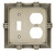 Franklin Brass 64465 Pineapple Single Toggle Switch/Duplex Outlet Wall Plate / Switch Plate / Cover, Brushed Satin Pewter