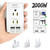 2020 Upgraded DOACE 2000W Travel Voltage Converter Power Adapter, Step Down 220V to 110V for Hair Dryer Straightener Curling Iron Laptop Cell Phone, Dual USB and EU/UK/AU/US Plugs for 190 Countries