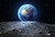 Laeacco Fantasy Planet Earth View Starry Sky from Moon Surface Backdrops 10x6.5ft Vinyl Photography Background Astronomy Universe Science Spaceman Photo Portraits Artistic Studio Props