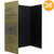 Black Tri-Fold Presentation Board 36" x 48" Corrugated Tabletop Display Exhibition Board Lightweight and Portable with Smooth Surface Great for School Projects and Business presentations - by Emraw
