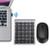 Yoidesu Numeric Keypad & Mouse Combo,2.4G Wireless Mini USB Number Pad Keyboard and Mouse Combo,28 Keys Multi-Function Numeric Keypad Keyboard Suitable for Desktop Computers, Laptops