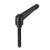 uxcell M8 x 60mm Handle Adjustable Clamping Lever Thread Push Button Ratchet Male Threaded Stud