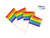 JBCD Rainbow Pride Gay Flag Toothpicks Pride LGBT Gay Flags Party Cupcake Topper Cocktail Tooth Picks Decorations Toothpick Flag Bar Picks Cup Cake Mini Small Paper Flags Tiny Dinner Food Thin Sticks