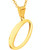 Women Alphabet Initial Letter Necklace A-Z 26 Capital Letters Name Pendant for Men Stainless Steel Chain (Alphabet O)