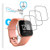KATIN Fitbit Versa Screen Protector - [3-Pack] Tempered Glass for Fitbit Versa/Versa Lite Edition Bubble Free with Lifetime Replacement Warranty (Release in 2018)