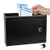 KYODOLED Suggestion Box wigh Lock,Locking Mailbox, Key Drop Box, Wall Mounted Mail Box,Safe Lock Box,Ballot Box,Donation Box 9.8" W x 3" D x 7" H,Black