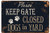 Monifith Please Keep Gate Closed Dogs in Yard Reto Vintage Metal Tin Signs for Lawn Garden Yard Signs 8X12Inch