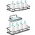 Nieifi Shower Caddy Basket with Hooks Soap Dish Holder Shelf for Shampoo Conditioner Bathroom Kitchen Storage Organizer SUS304 Stainless Steel Adhesive No Drilling - 3 Pack Black