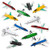 Kicko Mini Airplanes - Pack of 12-2.25 Inches Assorted Colored Cool Jet Fighter Designs - for Kids Party Favors, Bag Stuffers, Fun, Toy, Prize