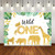 Safari Animals Birthday Photo Backdrop Wild One Party Photography Background Jungle Theme First Birthday Party Decorations Banner Photo Studio Props 7x5ft