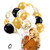50 Pack Gold Confetti Balloons Metallic Gold Black Balloons, 12 inch Black White and Gold Balloons Party Balloons for Wedding, Baby Shower, Anniversary, Graduation, Birthday Party Decorations