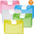 Plastic Envelopes Poly Envelopes, 10 Pack Clear Document Folders US Letter A4 Size File Envelopes with Label Pocket & Snap Button for School Home Work Office Organization, Assorted Color