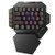 RGB One Handed Mechanical Gaming Keyboard,Colorful Backlit Professional Gaming Keyboard with Wrist Rest Support,USB Wired Single Hand Mechanical Keyboard for Game