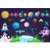 DORCEV 5x3ft Cartoon Planet Backdrop Backdrop Boys Space Theme Birthday Party Background Universe Planet Spaceship Astronomy Spaceman School Activity Pupils Shoots Video Props