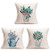 ShareJ Set of 3 Flower Pot Plants Cushion Cover Watering Can Throw Pillow Covers for Sofa Home Decorative Pillowcase Cotton Linen Pillow Protectors 18X18 Inch