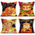 Doitely Set of 4 Welcome Autumn Pillow Cases Scarecrow Pumpkin Decoration Throw Pillow Covers Fall Farmhouse Decor Happy Halloween Thanksgiving Cushion Case Cotton Linen 18"x18"