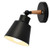 Wall Light fixtures Nordic Wall Sconce Lamps Macaron Edison Copper lamp Holder Aisle Lights Corridor Lamp Bedside Reading Light E27(Color : Black)