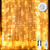 Curtain Lights Waterproof 300 LED Curtain String Lights 6.610 ft with 16 Ft USB Power Wire 8 Modes Remote & Timer Icicle Fairy Lights for Indoor Outdoor Bedroom Window Christmas Wedding, Warm White
