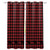Edwiinsa Black and Red Buffalo Plaid and Bear Kitchen Blackout Curtains Window Drapes Treatment, 2 Panels Set for Kitchen Cafe Office, 80W x 63L inch