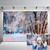 Mocsicka Winter Snow Backdrop Winter Night Snowfall Forest Photo Background 7x5ft City Park Trees Glitter Lights Snow Winter Landscape Backdrops for Children Kids