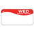 DayMark MoveMark Day of the Week Trilingual Removable Label, Wednesday, 1" x 2", Red (Roll of 1000)