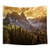 JAWO Nature Tapestry Wall Hanging, Mountain Top View with Forest and Cloudy Sky, Polyester Fabric Wall Tapestry for Home Living Room Bedroom Dorm Decor 80W X 60L Inches