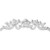 Ekena Millwork ONL11X02X0BI 11 5/8-Inch W X 1 3/4-Inch H X 3/4-Inch P Baile Center with Scrolls Onlay