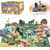 BOLZRA Safari Animals Figurines Toys with Activity Play Mat & Trees, Realistic Plastic Jungle Wild Zoo Animals Figures Playset with Elephant, Giraffe, Lion, Gorilla for Kids, Boys & Girls, 22 Piece