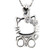 NY Jewelry 925 Sterling Silver Lovely Cat Pendants for Pearl, Cubic Zircon Pearl Cage Pendants for Pearl DIY Jewelry Making