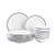 T-mark Melamine Dinnerware Set - 18 Pcs Outdoor Use Melamine Dinner Plates and Bowls Set Service for 6, Lightweight Unbreakable