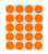 ChromaLabel 1 Inch Round Removable Color-Code Dot Stickers, 1000 Pack, 20 Labels per Sheet, Orange