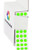 ChromaLabel 1/4 Inch Round Permanent Color-Code Dot Stickers, 1000 per Dispenser Box, Fluorescent Green